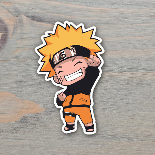 Chibi Naruto Klistermærke – Believe It!